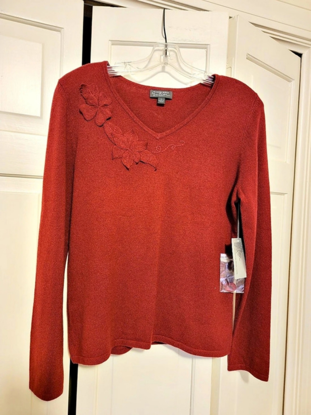 Classiques Entier Cashmere V-Neck Sweater Size Large NWT